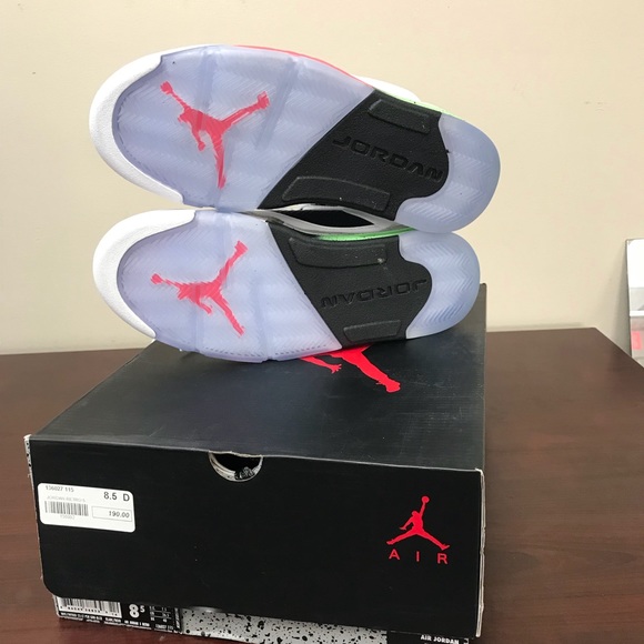 SOLD on StockX - Jordan V Poison Green Pro Star - Picture 7 of 8